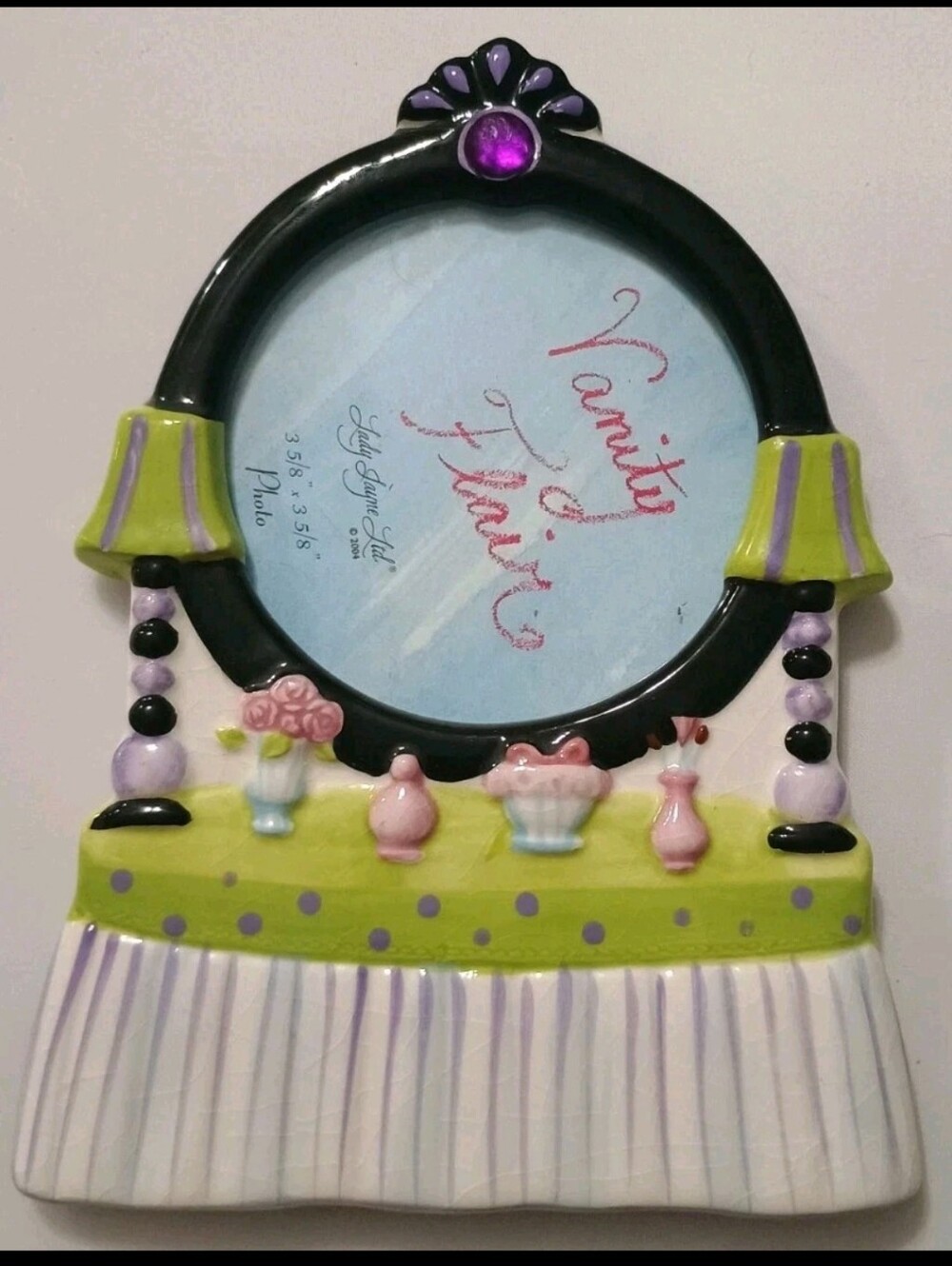 Vintage Lady Jayne Ltd "Vanity Flair" Ceramic Picture Photo Frame Girly Coquette